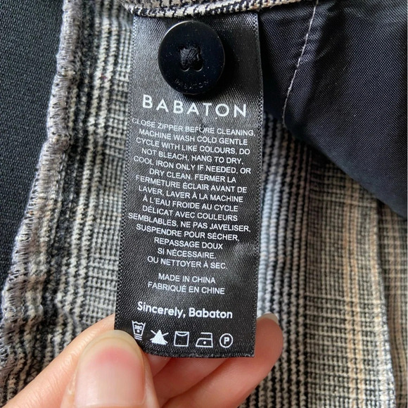 Babaton Aritzia Plaid IVY high waisted trousers pants Sz 0 - Picture 11 of 15